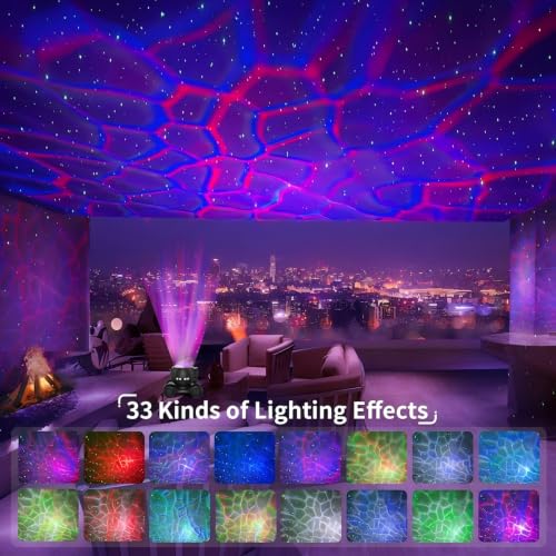 ENOKIK Galaxy Projector Night Light, Star Bluetooth Speaker, Solid Black - color: Solid Black