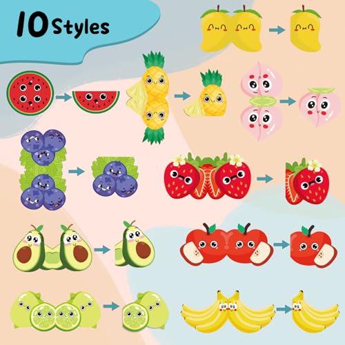 10 Pcs Fruit Scented Magnetic Bookmarks for Kids and Book Lovers