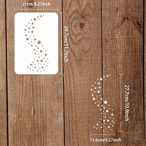 FINGERINSPIRE Galaxy Star Stencil 11.7x8.3 Inch Plastic Template - Reusable Pattern for DIY Home Decor Painting on Wood, Floor, Wall - color: Stars