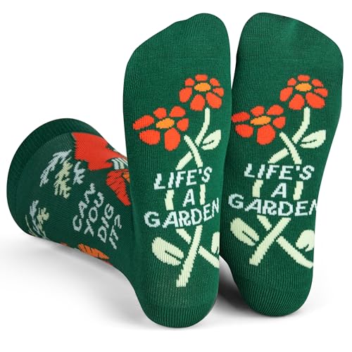 Lavley Women's Funny Socks Cute Novelty Gift for Women & Teens - color: Life's a Garden, Dig It