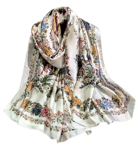 Acotavie Scarfs for Women Dressy Fashion Scarves Long Floral Pattern Scarf - color: C030