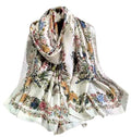 Acotavie Scarfs for Women Dressy Fashion Scarves Long Floral Pattern Scarf - color: C030