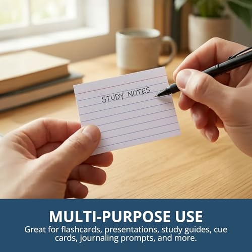 Roaring Spring Mini Index Cards 3"x2.5", 200 Count, 100# White Single Sided Ruled Paper, In Convent Tray Holder, Blank on Back (Pack of 1) - color: White, size: 3"x2.5" (Pack of 1), style: 200 Count (1 Pack)