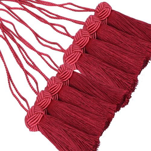 BEL AVENIR 8 Pcs Elegant Polyester Key Tassel Colorful Craft Tassels Charms - color: Red