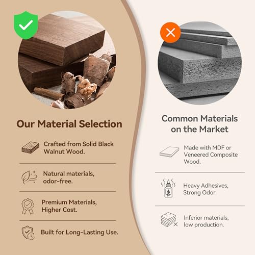 Black Walnut Wooden Jewelry Box for Women, 3 Layer Organizer with Drawer - color: 3 Layer