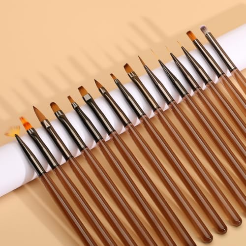 Nail Art Brushes for Gel Art Design Nail Art Pens Brushes Nail Art Tool Set IncludeNail Dotting Tools Dual-Head Pen Painting Set Liner Brush Nail Drawing Pen For Nail Design