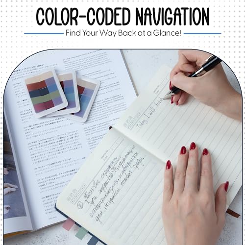 Essex Wares - 300 Pieces, 5 Warm Colors, Transparent Sticky Notes Tabs - color: Warm Colors