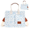 LHMTQVK Canvas Tote Bag for Women, Work & Bible Study Handbag - color: Blue Flowers
