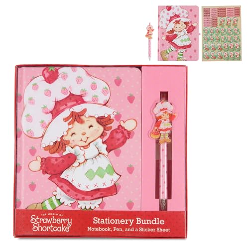 Strawberry Shortcake Kids Stationary Set for Girls, Journal Kit Set - color: Strawberry