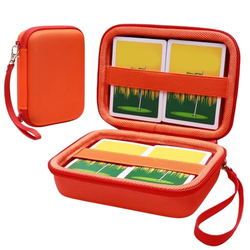 L LTGEM 300+ Card Game Case Compatible with Piles/UNO/Monopoly, Orange - color: Orange