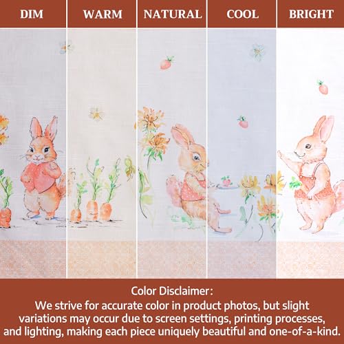 Maison d' Hermine Placemats Set of 4 Reusable 100% Cotton (13"x19") - color: 008 - Bunny Party, size: 13" X 19" (Pack of 4)