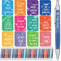 Yeaqee 72 Pcs Motivational Pen Notepad Gifts Bulk Set, Uplifting - style: Uplifting