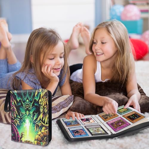 400 Pockets YGO Card Binder, Portable Waterproof PU Storage Album,D486 - color: YGO-400