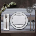 Urban Villa Two Tone Placemat Cotton Tablemat 14x20 (Set of 6) Greymulti - color: Grey Multi, size: 14" x 20"