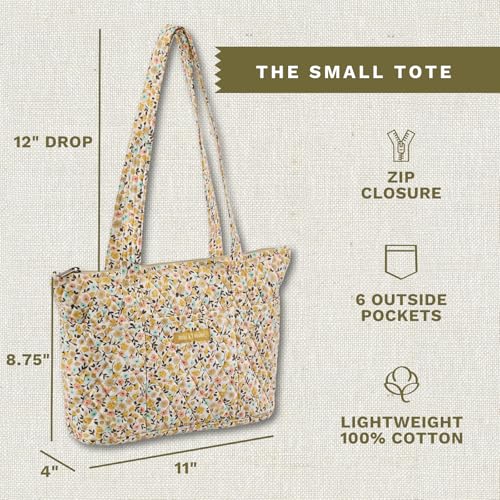 Bella Taylor Small Tote, Quilted Shoulder Bag for Women - color: Prairie Meadow