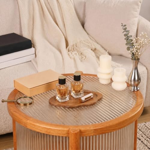 Rtteri Small Scalloped Decorative Tray Acacia Scalloped Wood Tray - color: Acacia