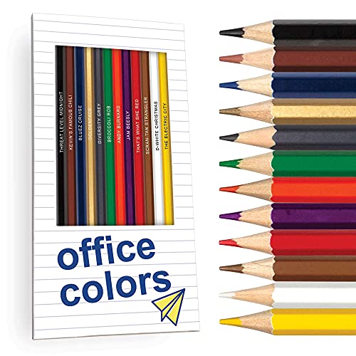 Workday Wonders Colored Pencil, 12 Humor Office Art Pencils - style: The Office
