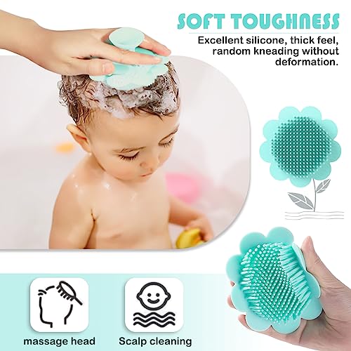 Baby Cradle Brush - Silicone Massage & Exfoliator Brush for Newborns to Toddlers (Green) - color: Color 2