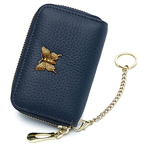 imeetu RFID Credit Card Holder for Women, Business Card Wallet (Blue) - color: Blue