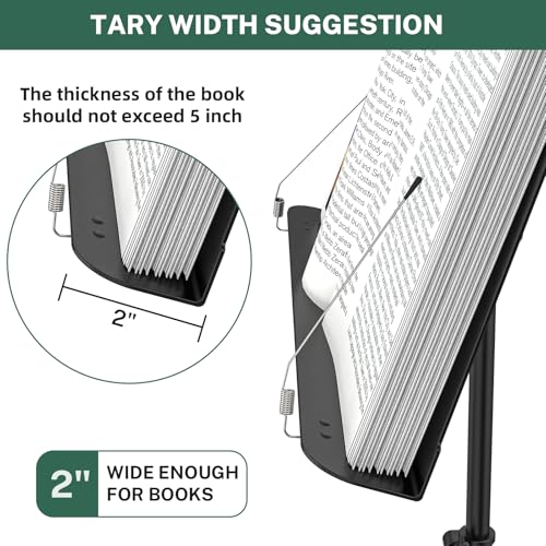 GLEAM Sheet Music Stand - Full Metal with Carrying Bag, Phone Holder, Sheet Music Folder and Clip, 5 in 1 Desktop Book Stand - Black