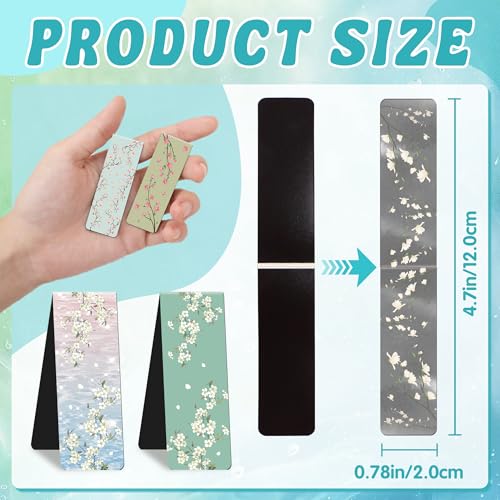 96PCS Magnetic Bookmarks Bulk Magnet Bookmarks Book Lovers Gifts - style: Flower Branch