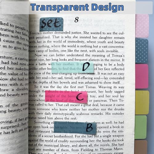 ELII 900 PCS 1 Inch Sticky Index Tabs Book Tabs,Writable Repositionable - color: Classic