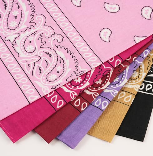 Bycc Bynn Large Soft Cotton Bandanas Pack for Men & Women 22 x 22 inches - color: 2