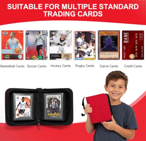 Mini 1 Pocket Top Loader Binder, Upgraded Widened Pages & Spine - color: Red, size: 1