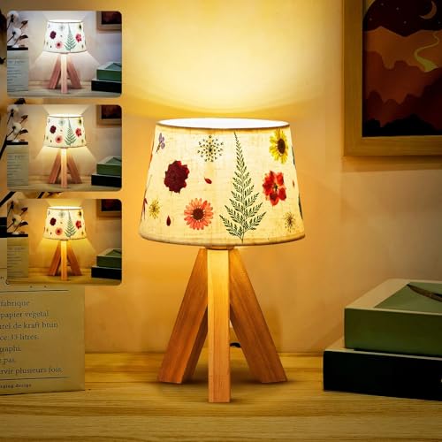 Hortsun Pressed Flower Vintage Table Lamp,Trapezoid - color: Trapezoid