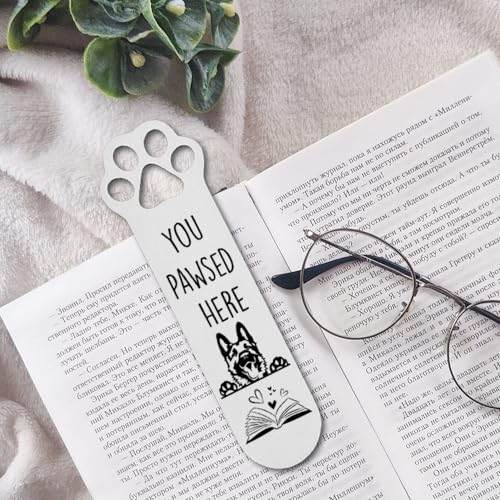 German Shepherd Gifts, German Shepherd Dog Bookmark for German Shepherd Dog Lover Book Lovers Bookworm Bookish Nerd, Bookmark Dog Lover, Book Club Gifts for Reader Dog Owner Lover-DX126 - style: German Shepherd Dog