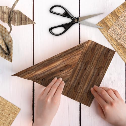 Gingham Scrapbook Paper Wooden Boho Patterned Paper Pad 12×12,24 Sheets Double-Sided Bobo Floral Scrapbooking CardStock Papers Pad for Holiday Cardmaking DIY Origami Papers. - color: PAD2108