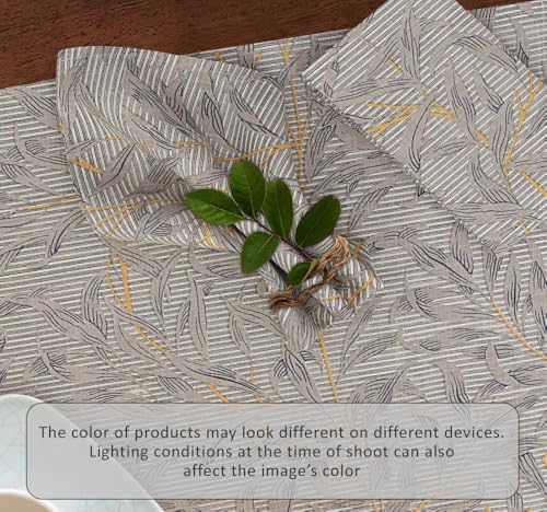 Ruvanti Placemats Set of 6, 100% Cotton Place Mats of 13"x19" – Leafy - color: Leafy