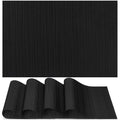 Myir JUN Black Placemats Set of 4 Kitchen and Dining Table Placemats - color: Black, size: Set of 4