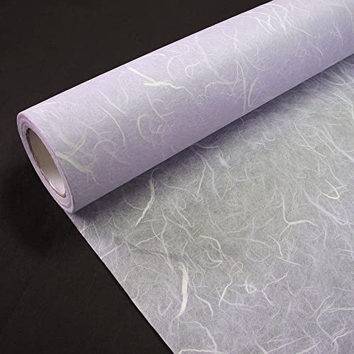 Korean Traditional Mulberry Paper, Colored Hanji Paper Roll, Natural Fiber Texture, Unyong (Lavender, 21.3" x 787.4") - color: Lavender, size: 21.3" x 787.4"