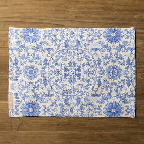 Maison d' Hermine Placemats Set of 4 Reusable 100% Cotton (13"x19") - color: 025 - Canton, size: 13" X 19" (Pack of 4)