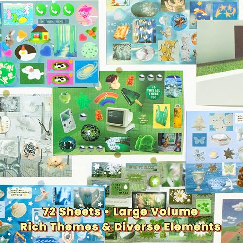 72 Sheets Dreamcore Aesthetic Sticker Book - color: Light Dreamscape