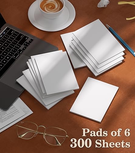 Note Pads 4x6 - Memo Pads - 12 Pack Server Note Pads - 50 Sheets Each Pads - color: White- 12 Pack, size: 4x6