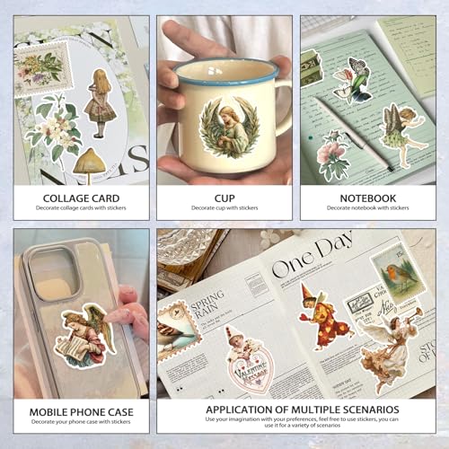Vintage Sticker Book Washi Paper Aesthetic Journaling Scrapbook Stickers - style: Vintage Flowers