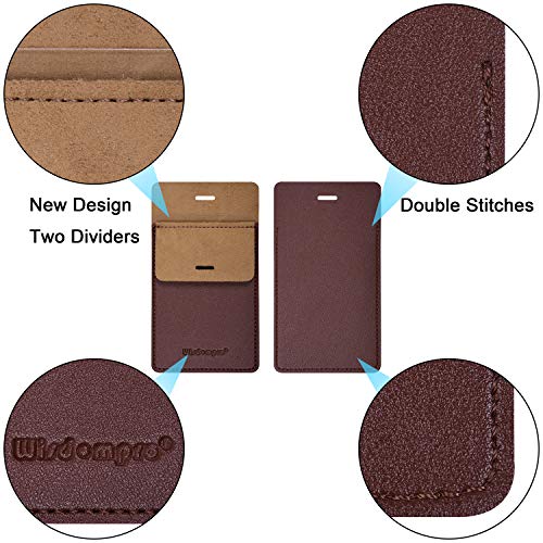 Wisdompro Pocket Protector, 3 Pack PU Leather Heavy Duty Pen Holder Pouch - color: Brown