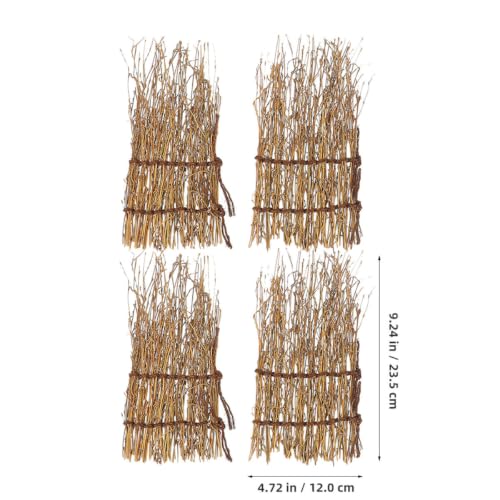 4Pcs Japanese Sashimi Serving Plates Bamboo Sushi Tray Set for Japanese Cuisine Decor Natural Bamboo Serving Board for Parties and Buffet Presentation