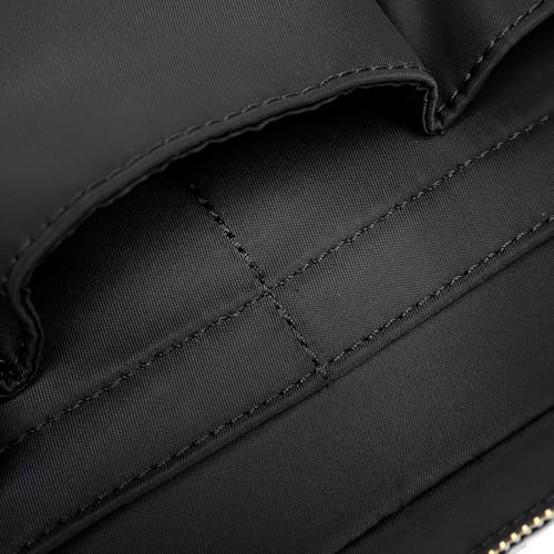 Storage Bag-arge Cosmetic Bag for Women Travel Makeup Bag Zip Up Bag Pure Cotton Canvas Can be Suspended (Nylon,Black) - color: Black