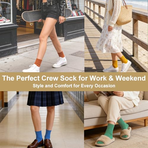 Women's Cotton Quarter Crew Socks - color: 24 Multicolor - 5 Pairs