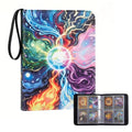 4 Pockets Card Collection Binder with 400 pocketsCapacity -Eight Sprite Evolution Element Backgrounds, Ideal for Photocard & Trading Card Storage - color: Colorful