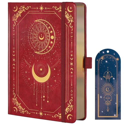 TIEFOSSI Dot Journal Notebook for Women Men, 160GSM Notebook - color: Red, size: Dot