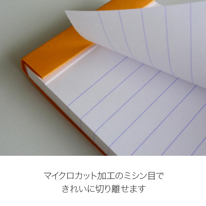 Rhodia cf16600 Notepad, No. 16 (A5), 80 Sheets, Horizontal Ruled, Water Repellent Cover, Perforated, PEFC Certified, Orange