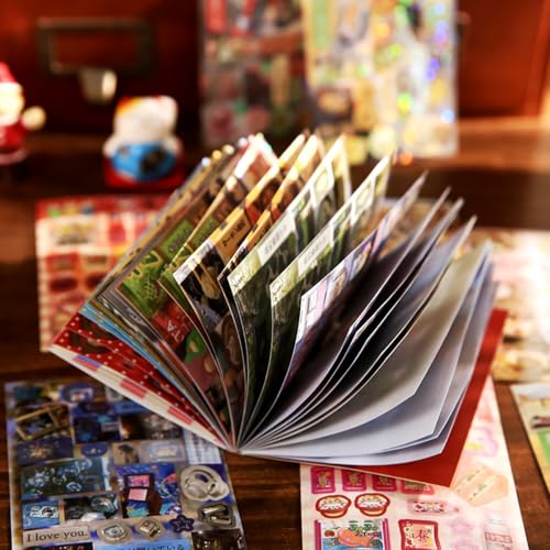 Japanese Kawaii Sticker Book 2 Pack, Die-Cut Cute Food & Manga Style Aesthetic Stickers for Journaling, Scrapbooking, Planners, Junk Journal Supplies (A+B) - color: A+b