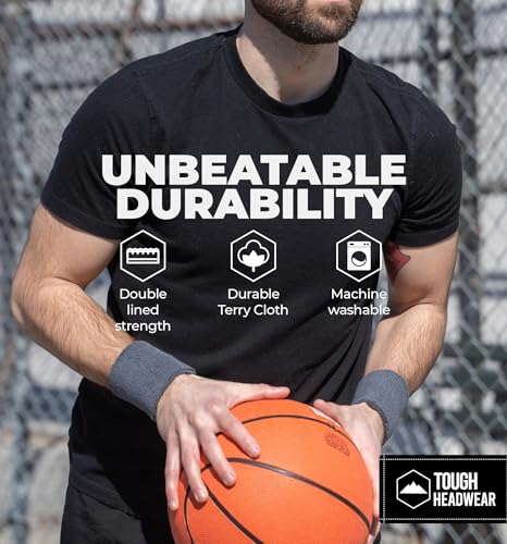 Sports Sweatbands - Arm Bands for Wrists, Sweat Absorption for Men & Women - color: dark grey