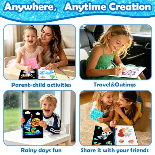 FUNNYB&G Foil Art Craft Kit for Kids, Sparkly Birthday Gift Toy for Kids - style: Love Sport