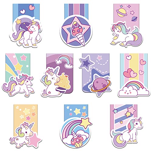 Containlol 40 Pcs Back to School Gift Unicorn Magnetic Bookmarks for Reading Girls Cute Page Clips Bulk Page Markers Bookmark for Classroom Reward Students Unicorn Party School Birthday Home Carnival