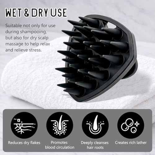 Silicone Scalp Scrubber Brush – Ergonomic Handheld Hair Cleanser & Exfoliating Head Massager for Gentle Scalp Care (1 Pack)